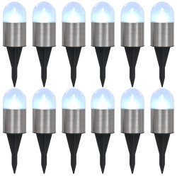 Lampe solaire au sol 12 pcs Lumières LED blanches 553704553704