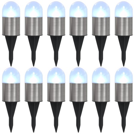 Lampe solaire au sol 12 pcs Lumières LED blanches 553704553704