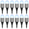 Lampe solaire au sol 12 pcs Lumières LED blanches 553704553704