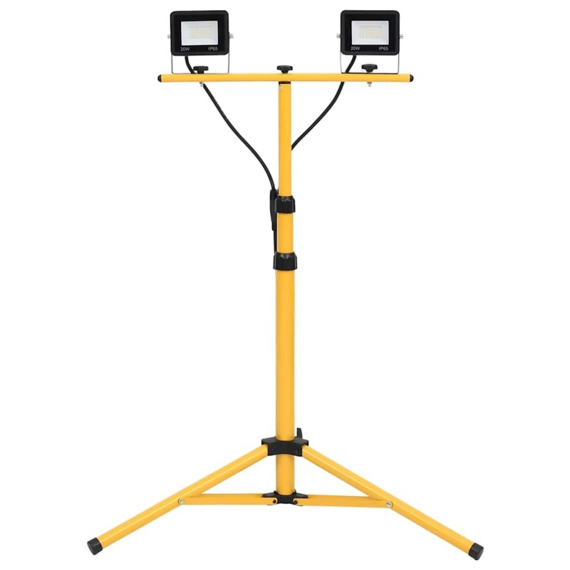 Projecteur à LED avec trépied 2x20 W Blanc froid  553707553707