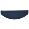 Tapis d'escalier autocollants 10 pièces 65 x 21 x 4 cm Bleu marine Demi-rond Grand 553716553716