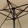 Parasol d'extérieur avec mât en métal 300x200 cm taupe 553725553725