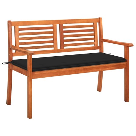 Banc de jardin 2 places avec coussin 120 cm Bois d'eucalyptus 553732553732