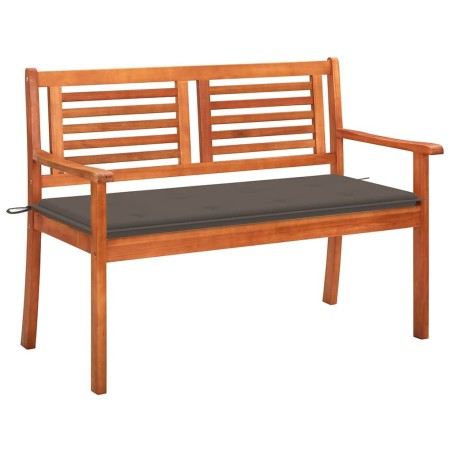 Banc de jardin 2 places avec coussin 120 cm Bois d'eucalyptus 553733553733