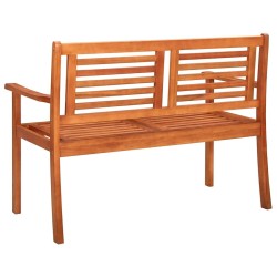 Banc de jardin 2 places avec coussin 120 cm Bois d'eucalyptus 553735553735