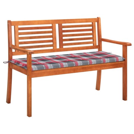 Banc de jardin 2 places avec coussin 120 cm Bois d'eucalyptus 553737553737