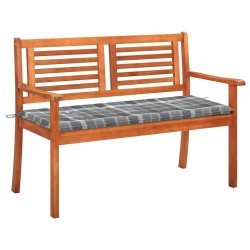 Banc de jardin 2 places avec coussin 120 cm Bois d'eucalyptus 553738553738