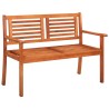 Banc de jardin 2 places avec coussin 120 cm Bois d'eucalyptus 553742553742