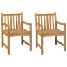 Ensemble de salle à manger de jardin 3 pièces 80 x 80 cm en bois de teck massif 553773553773