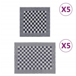 Ensemble de serviettes 10 pcs bleu et blanc coton 553782553782