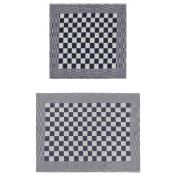 Ensemble de serviettes 10 pcs bleu et blanc coton 553782553782