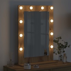 Miroir de vanité Rectangulaire Chêne artisanal 70 x 50 x 18 cm 553802553802