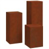 Support de Plante 3 pcs Rouillé Acier patiné 553804553804