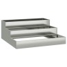 Cache-pot de jardin Argent 90 x 90 x 35 cm Acier galvanisé 553805553805