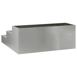 Cache-pot de jardin Argent 90 x 90 x 35 cm Acier galvanisé 553805553805
