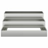 Cache-pot de jardin Argent 90 x 90 x 35 cm Acier galvanisé 553805553805
