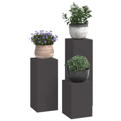 Support de Plante 3 pcs Noir Acier 553806553806