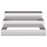 Cache-pot de jardin Argent 90 x 90 x 35 cm Acier inoxydable 553807553807