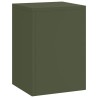 Support de Plante 3 pcs Vert olive Acier 553810553810