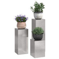 Support de Plante 3 pcs Argent Acier inoxydable 553811553811