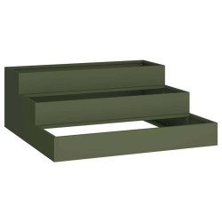 Cache-pot de jardin Vert olive 90 x 90 x 35 cm 553812553812