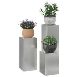 Support de Plante 3 pcs Argent Acier galvanisé 553813553813