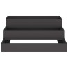 Cache-pot de jardin Noir 90 x 90 x 35 cm Acier laminé à froid 553814553814
