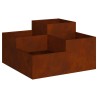 Cache-pot de jardin Rouillé 80 x 80 x 48 cm Acier patiné 553815553815