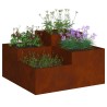 Cache-pot de jardin Rouillé 80 x 80 x 48 cm Acier patiné 553815553815