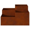 Cache-pot de jardin Rouillé 80 x 80 x 48 cm Acier patiné 553815553815
