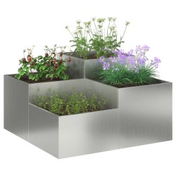 Cache-pot de jardin Argent 80 x 80 x 48 cm Acier galvanisé 553816553816