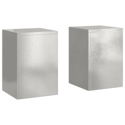 Support de Plante 2 pcs Argent 24 x 24 x 35 cm Acier inoxydable 553818553818