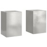 Support de Plante 2 pcs Argent 24 x 24 x 35 cm Acier inoxydable 553818553818