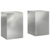 Support de Plante 2 pcs Argent 24 x 24 x 35 cm Acier galvanisé 553819553819