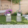 Support de Plante 2 pcs Argent 24 x 24 x 35 cm Acier galvanisé 553819553819