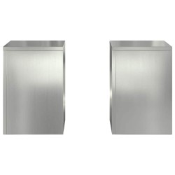Support de Plante 2 pcs Argent 24 x 24 x 35 cm Acier galvanisé 553819553819