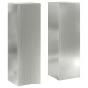 Support de Plante 2 pcs Argent 24 x 24 x 75 cm Acier galvanisé 553820553820