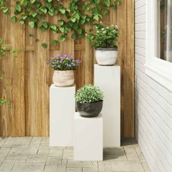 Support de Plante 3 pcs Blanc Acier 553822553822