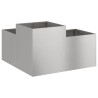 Cache-pot de jardin Argent 80 x 80 x 48 cm Acier inoxydable 553823553823