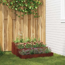 Cache-pot de jardin Rouillé 90 x 90 x 35 cm Acier patiné 553824553824