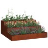 Cache-pot de jardin Rouillé 90 x 90 x 35 cm Acier patiné 553824553824