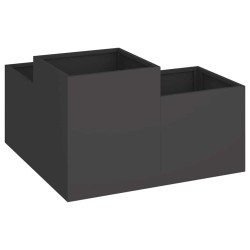 Cache-pot de jardin Noir 80 x 80 x 48 cm Acier 553825553825