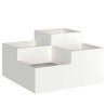 Cache-pot de jardin Blanc 80 x 80 x 48 cm Acier 553826553826