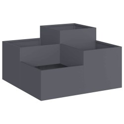 Cache-pot de jardin Anthracite 80 x 80 x 48 cm Acier 553827553827