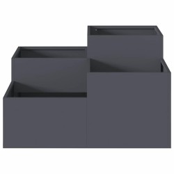 Cache-pot de jardin Anthracite 80 x 80 x 48 cm Acier 553827553827