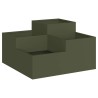 Cache-pot de jardin Vert olive 80 x 80 x 48 cm Acier 553828553828