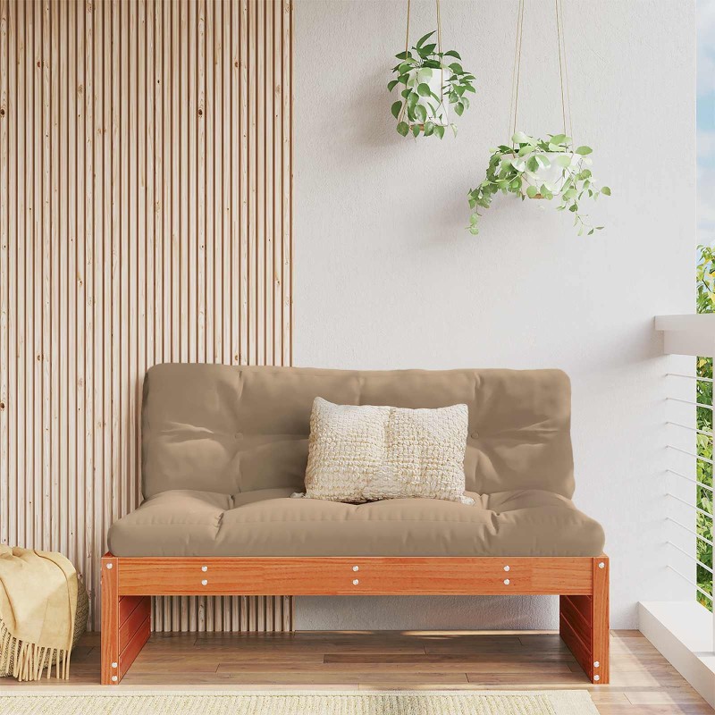 Sofa de jardin milieu Pin massif Brun Ciré 553830553830