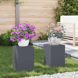 Support de Plante 2 pcs Anthracite 24 x 24 x 35 cm Acier 553831553831