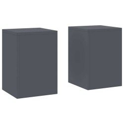 Support de Plante 2 pcs Anthracite 24 x 24 x 35 cm Acier 553831553831