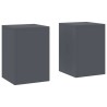 Support de Plante 2 pcs Anthracite 24 x 24 x 35 cm Acier 553831553831